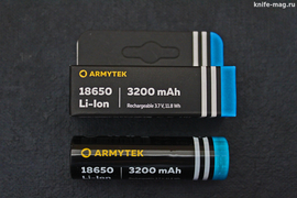 Аккумулятор Armytek 18650 Li-Ion 3200 mAh (незащищенный)