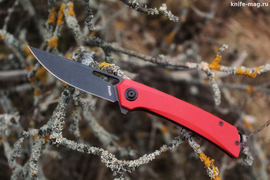 Складной нож Finch AUS-8 Black Wash, G-10 Red