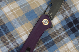 Складной нож Finch AUS-8 Black Wash, G-10 Violet