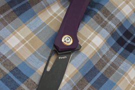 Складной нож Finch AUS-8 Black Wash, G-10 Violet