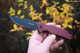 Складной нож Hellcat Mini VG-10 Black Wash, G-10 Burgundy