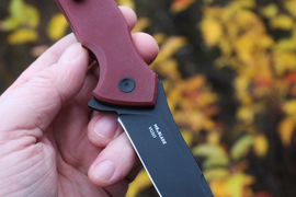 Складной нож Hellcat Mini VG-10 Black Wash, G-10 Burgundy