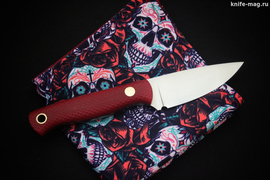 Туристический нож Термит VG-10, накладки micarta Красная, оружейная насечка