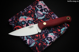 Туристический нож Термит VG-10, накладки micarta Красная, оружейная насечка