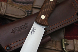 Туристический нож Cariboo L VG-10, накладки micarta Койот, оружейная насечка