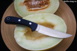 Туристический нож Фил Elmax, накладки micarta Синяя, оружейная насечка