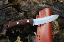 Туристический нож Траппер VG-10, накладки micarta Койот, оружейная насечка
