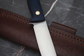 Туристический нож Шершень L VG-10, накладки micarta Синяя