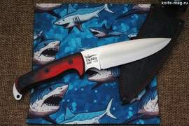 Туристический нож Shark Red Convex AUS-8 Cryo Limited Edition