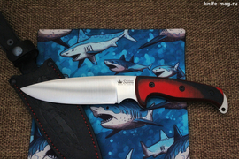 Туристический нож Shark Red Convex AUS-8 Cryo Limited Edition
