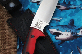 Туристический нож Shark Red Convex AUS-8 Cryo Limited Edition