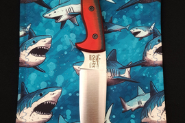 Туристический нож Shark Red Convex AUS-8 Cryo Limited Edition