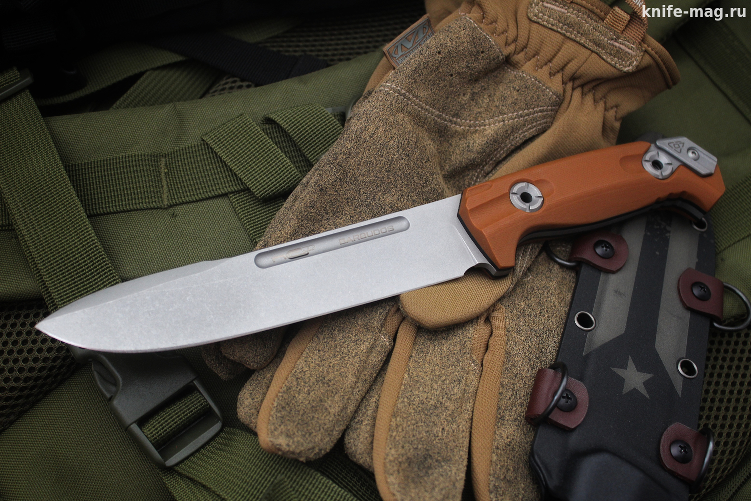 Кликните для увеличения изображения Нож Barbudos (Барбудос) AUS-10 Stone Wash, G-10 Coyote