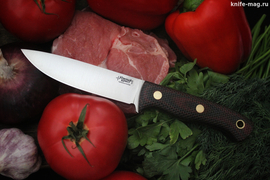 Туристический нож Шершень L Böhler K110, накладки micarta Красно-Черная, оружейная насечка