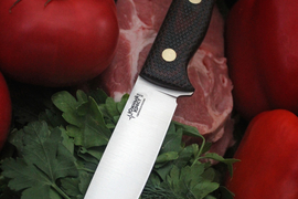 Туристический нож Шершень L Böhler K110, накладки micarta Красно-Черная, оружейная насечка