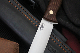 Туристический нож Шершень L Böhler K110, накладки micarta Койот, оружейная насечка