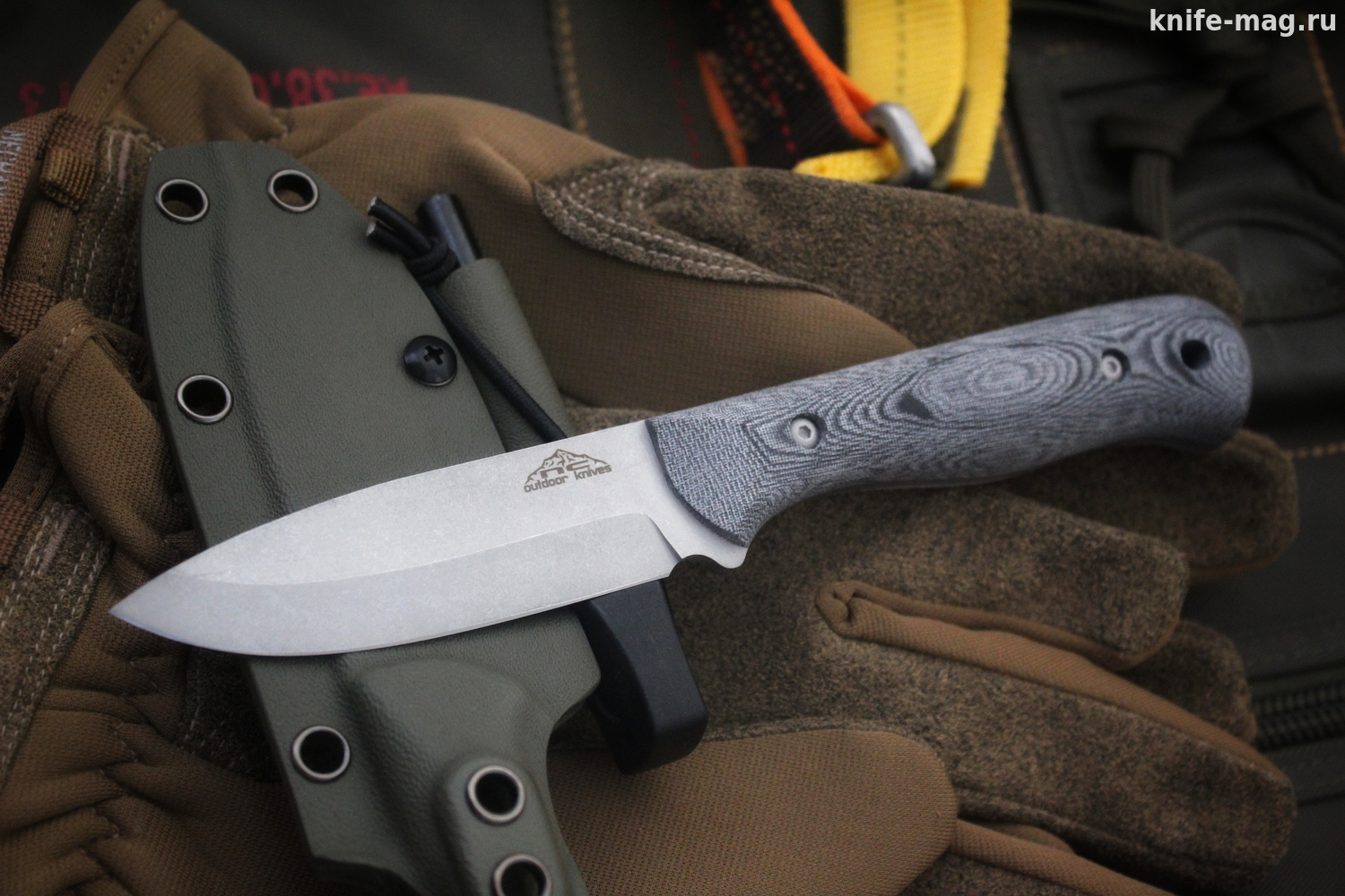 Кликните для увеличения изображения Туристический нож Flint AUS-10 с огнивом, Kydex