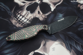 Туристический нож Pilgrim (Пилигрим) AUS-8 Black Wash, micarta Crazy Fiber