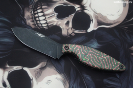 Туристический нож Pilgrim (Пилигрим) AUS-8 Black Wash, micarta Crazy Fiber