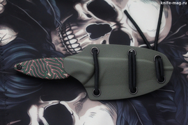 Туристический нож Pilgrim (Пилигрим) AUS-8 Black Wash, micarta Crazy Fiber