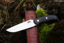 Туристический нож Ratfix 120 CPR, накладки micarta Черная, оружейная насечка