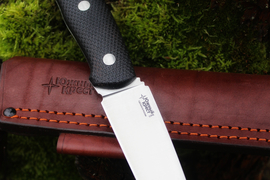 Туристический нож Ratfix 120 CPR, накладки micarta Черная, оружейная насечка