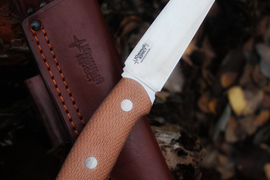 Туристический нож Ratfix 120 CPR, накладки micarta Койот, оружейная насечка