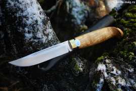 Финка Lappi (рукоять карельская береза, больстер латунь)