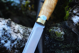 Финка Lappi (рукоять карельская береза, больстер латунь)