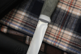 Технофинка (сталь 100х13М, рукоять текстолит, больстер алюминий, пескоструйная обработка рукояти)