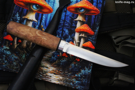 Финка Сканди (сталь D2, рукоять стабилизированная карельская береза, больстер алюминий)