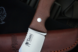 Туристический нож Tami Elmax, накладки micarta Койот, оружейная насечка