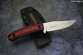 Туристический нож Asket Black&Red N690 Stone Wash Kydex