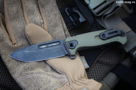 Складной нож Ultras F Olive AUS-10 Black Wash