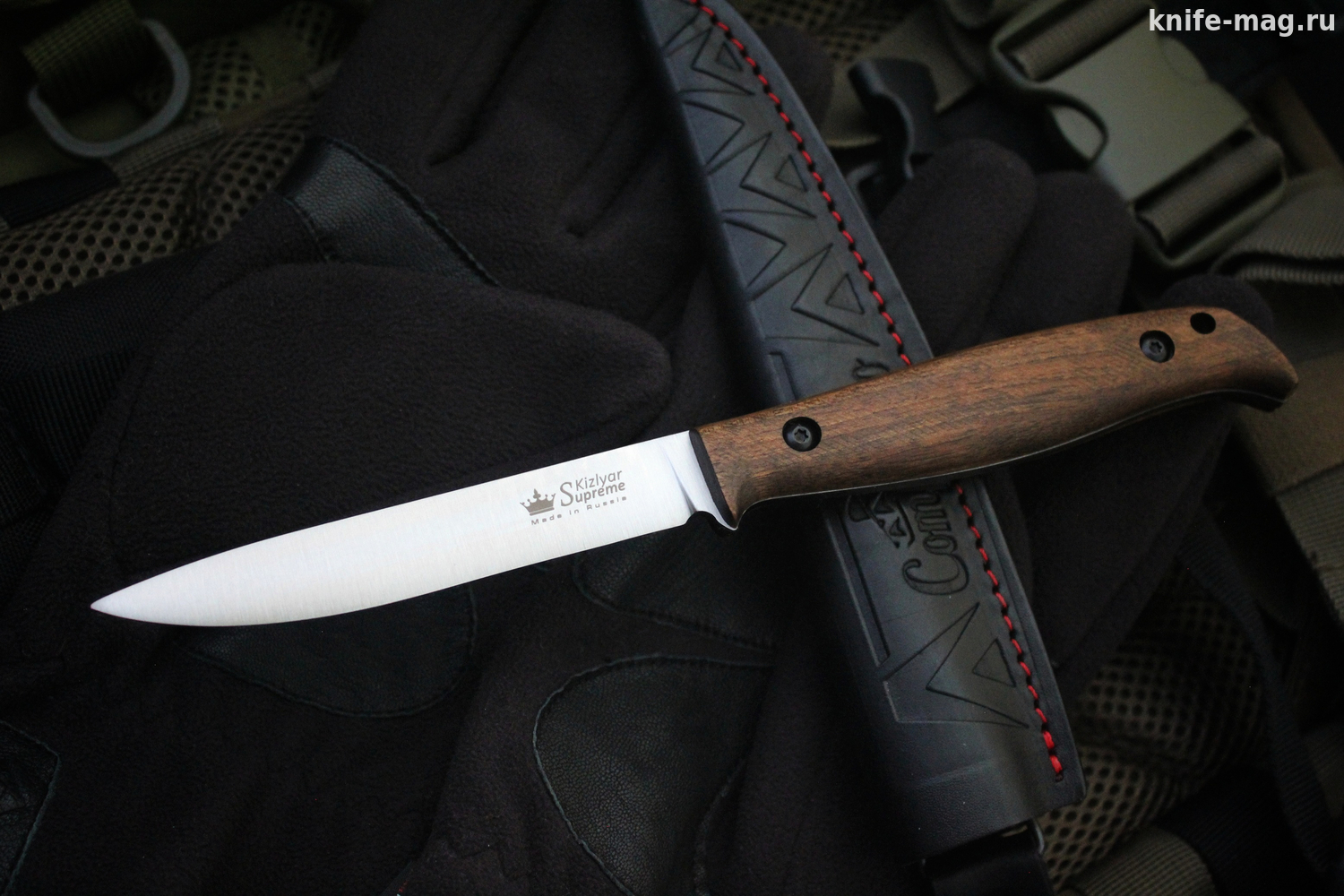 Туристический нож Companero AUS-10 Cobalt Cryo (рукоять орех)