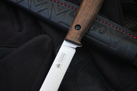 Туристический нож Companero AUS-10 Cobalt Cryo (рукоять орех)