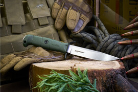 Тактический нож Combat AUS-8 Stone Wash Olive