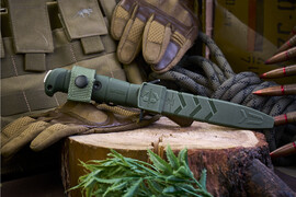 Тактический нож Combat AUS-8 Stone Wash Olive