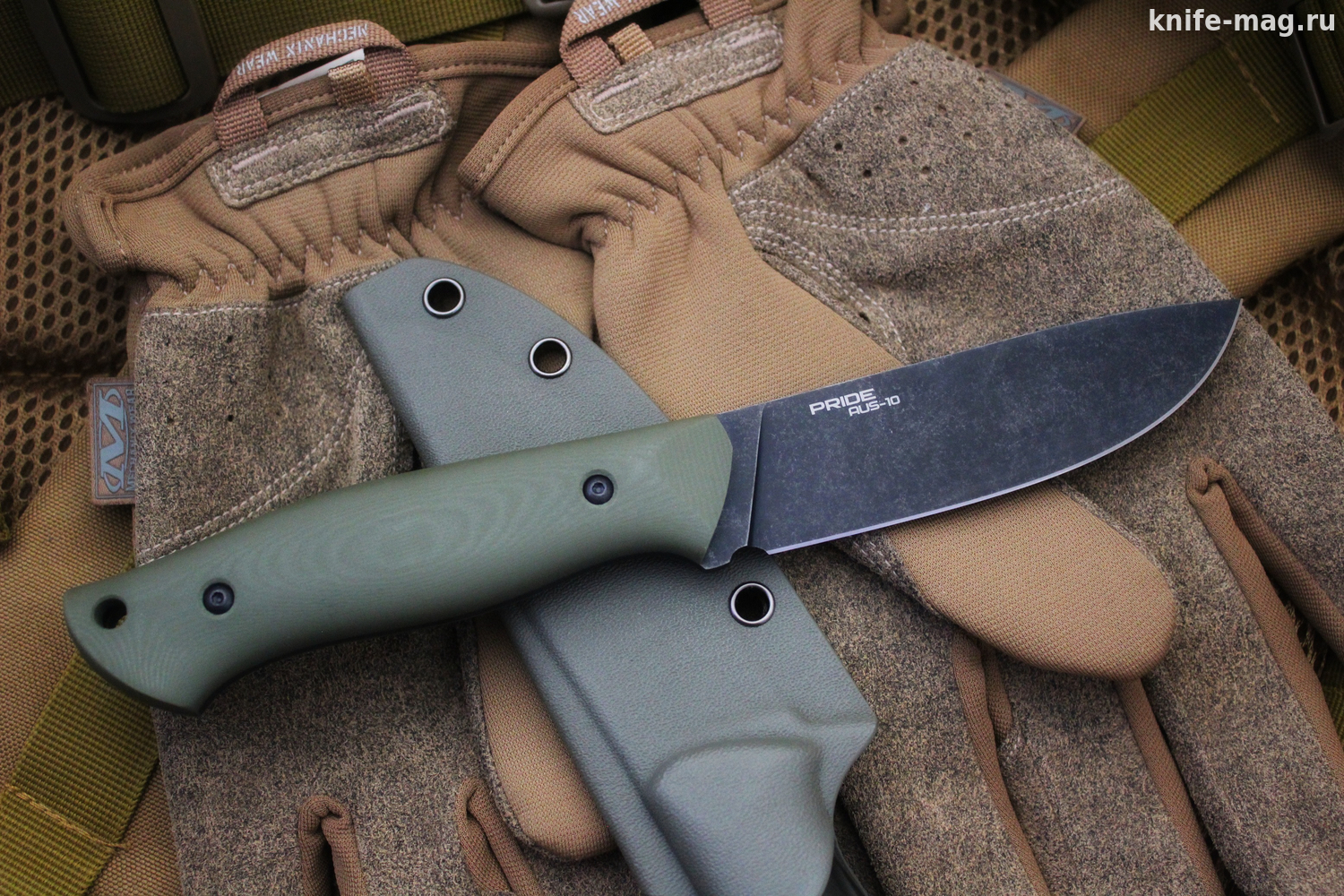 Туристический нож Pride Olive AUS-10