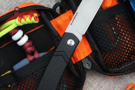 Складной нож Капрал Slim AUS-8, G-10 Black