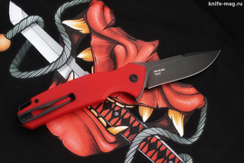 Складной нож Hellcat Mini VG-10 Black Wash, G-10 Red