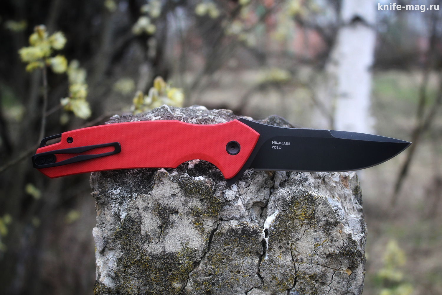 Складной нож Hellcat VG-10 Black Wash, G-10 Red