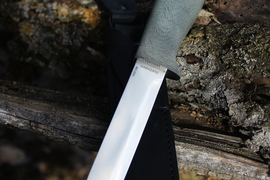 Штрафбат Нью сканди спуски (сталь 100х13М, рукоять текстолит, пескоструйная обработка рукояти)