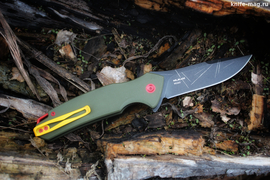 Складной нож Hellcat Mini Boba Fett VG-10 Black Wash, G-10 Olive