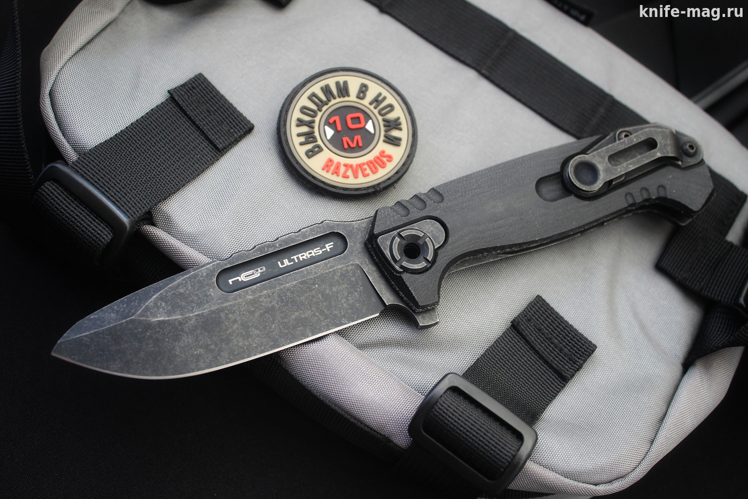 Складной нож Ultras F Black AUS-10 Black Wash