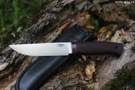 Туристический нож Джек Elmax, рукоять micarta Красно-Черная, оружейная насечка