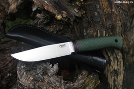 Туристический нож Компаньон Elmax, рукоять micarta Форест Грин, оружейная насечка