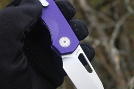 Складной нож Twite AUS-8 Beadblast, G-10 Violet