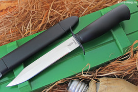 Набор: Нож Танковый НР-40 (рукоять бук, ножны деревянные черного цвета)+футляр деревянный