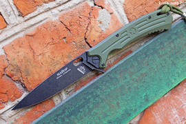 Складной нож Майор AUS-8 Black Titanium